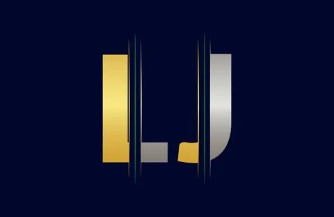 Abstract LJ letter logo design template. Vector Logo Illustration. 库存插图