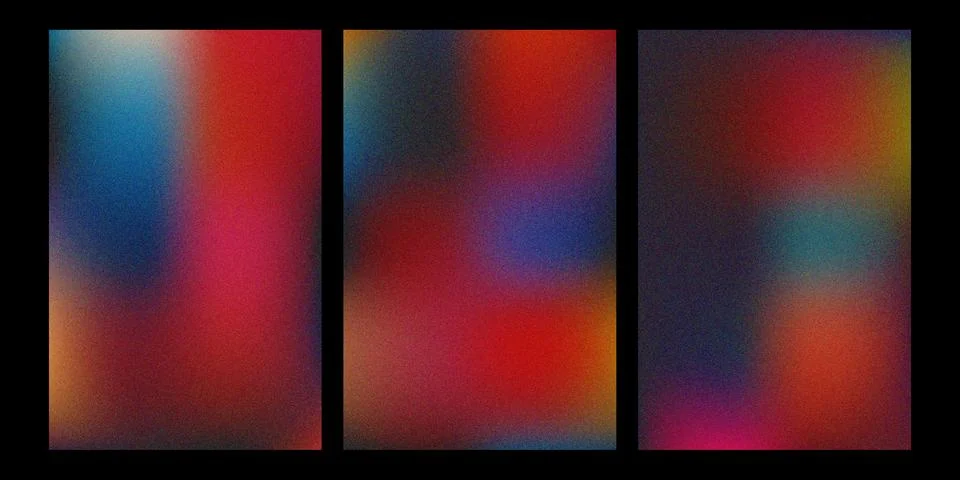 Abstract Lo-fi Grainy Gradient Background Texture Set Stock Illustration