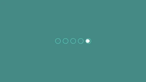 Abstract Loading Animation: Pulsating Circles on a Split Screen. Minimalist.. Video stock 300074959