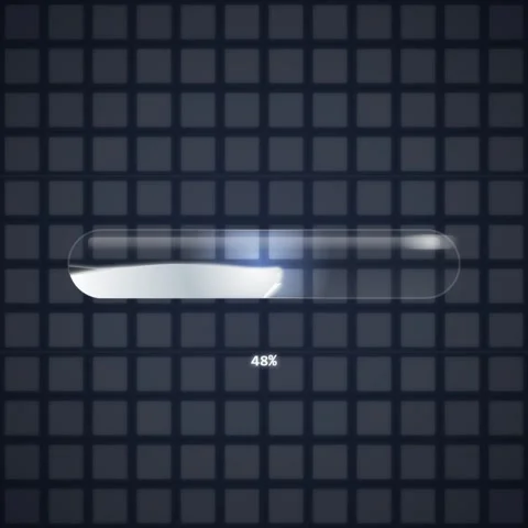 Abstract Loading Bar Animation with 0% Progress on Dark Grid Background Stock Footage 348198548