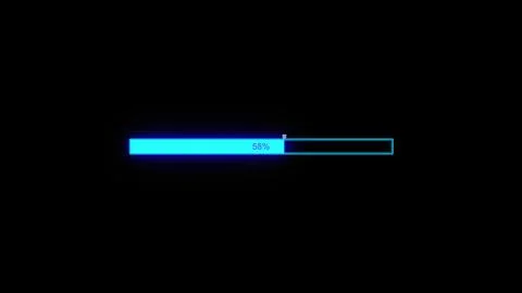 Abstract loading bar ,Futuristic progress loading on black. Stock Illustration