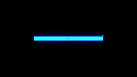 Abstract loading bar ,Futuristic progress loading on black. Stock Illustration