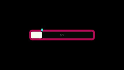 Abstract loading bar ,Futuristic progress loading on black. Stock Illustration