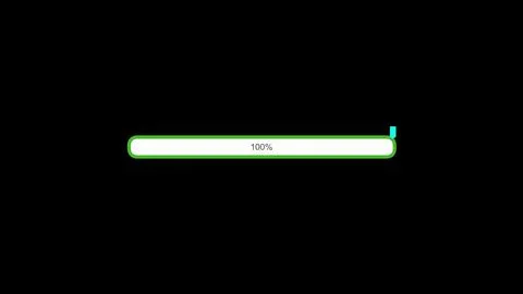 Abstract loading bar ,Futuristic progress loading on black. Stock Illustration