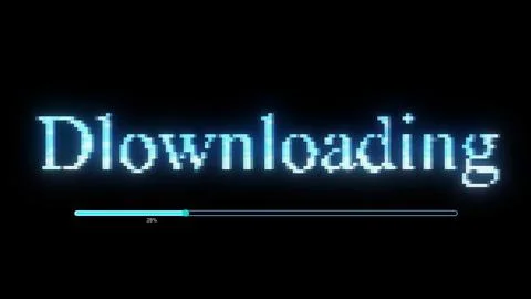 Abstract loading bar ,Futuristic progress loading on black. Stock Illustration