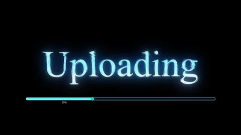 Abstract loading bar ,Futuristic progress loading on black. Stock Illustration