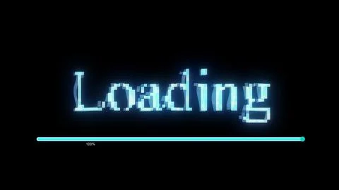 Abstract loading bar ,Futuristic progress loading on black. Stock Illustration