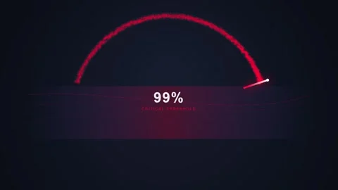 Abstract Loading Bar with Purple Particles and 0% Progress Stock Footage 348416220