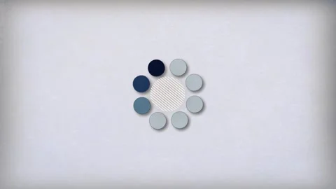 Abstract Loading Icon with Blue and Gray Circles Stock Footage 279286896