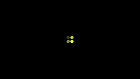 Abstract loading indicator animation four pulsing dots yellow and dark gray.. Stock Footage 337958861