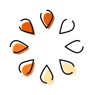 Abstract loading progress animation creating a circular shape Stock Illustration