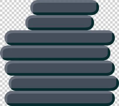 Abstract loading skeleton bars are stacking narrow-to-wide in flat design, Stock Illustration