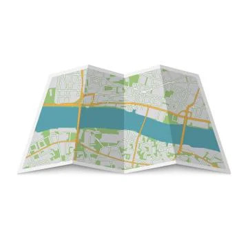 Abstract location City Map Stock Illustration