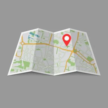 Abstract location City Map Stock Illustration