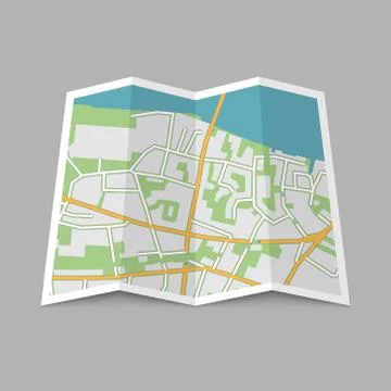 Abstract location City Map Stock Illustration