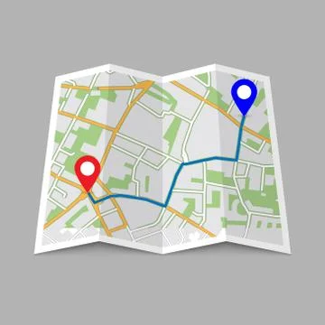 Abstract location City Map Stock Illustration