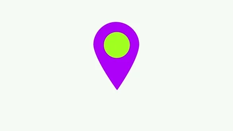 Abstract Location pin icon animation. location pin bouncing animation. Stock Footage 294962663