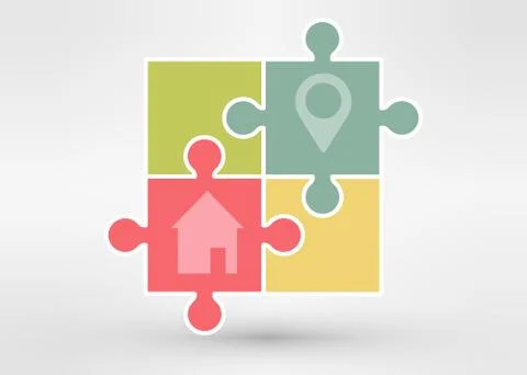 Abstract locations logo. Vector logotype design 스톡 일러스트