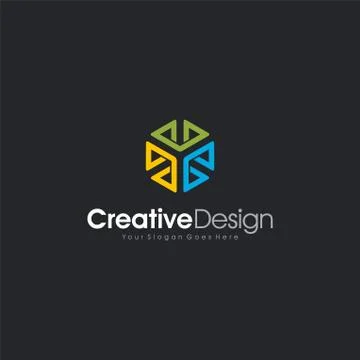 Abstract Logo 3 Icon abstract Logo Template Design Vector, Emblem, Design Con 스톡 일러스트