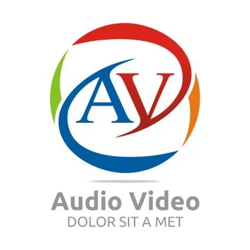 Abstract Logo AV Symbol Element Logo Template Business Vector Stock Illustration