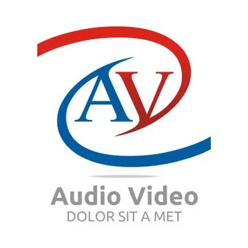 Abstract Logo AV Symbol Element Logo Template Business Vector Stock Illustration