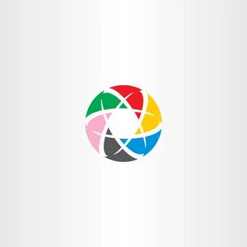 Abstract logo circle business tech colorful vector icon symbol Illustrazione stock