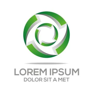 Abstract Logo Circle Spin Round Spool Texture Design Idea Icon vector Stock Illustration