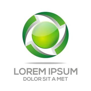 Abstract Logo Circle Spin Round Spool Texture Design Idea Icon vector Stock Illustration