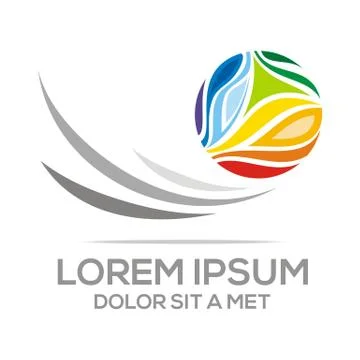 Abstract Logo Circle Spin Round Spool Texture Design Idea Icon vector Illustrazione stock