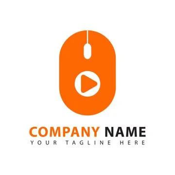 Abstract logo computer mouse icon Stock Illustration