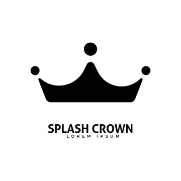 Abstract logo of a crown from liquid splash Stock Illustration