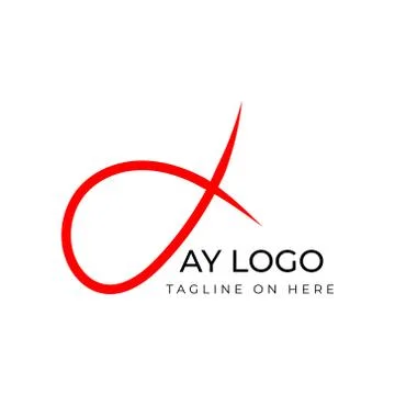 Abstract logo design about AY A Y Letter in vector illustration. Stock Illustration