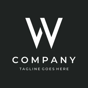 Abstract logo design elements of the initial letter W monogram or geometry .. Illustrazione stock