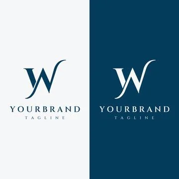 Abstract logo design elements of the initial letter W monogram or geometry .. イラスト素材