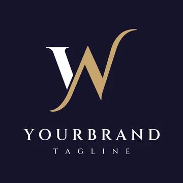 Abstract logo design elements of the initial letter W monogram or geometry .. Illustrazione stock