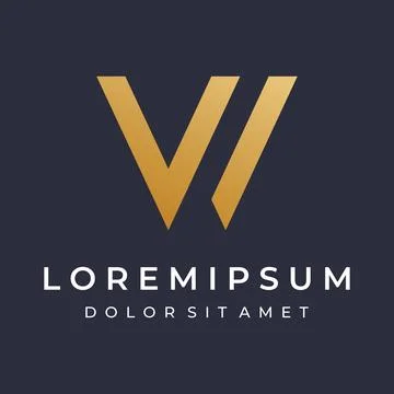 Abstract logo design elements of the initial letter W monogram or geometry .. Illustrazione stock