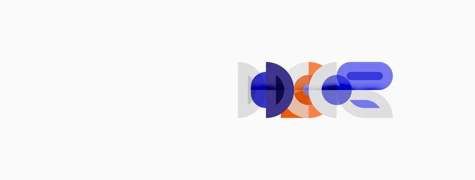 Abstract logo design features overlapping purple, blue shapes. Minimalist 스톡 일러스트