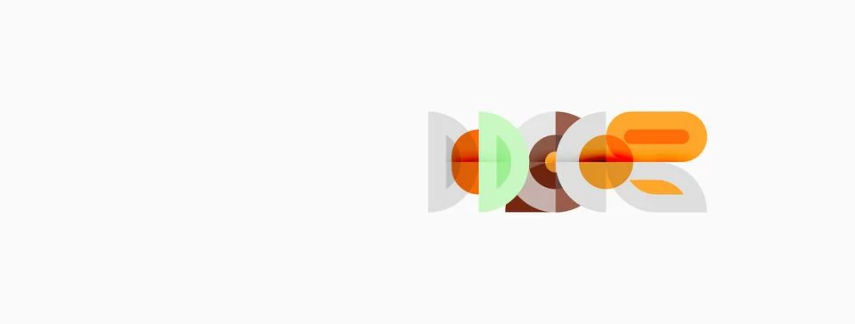 Abstract logo design features overlapping colorful shapes. Minimalist style, 스톡 일러스트
