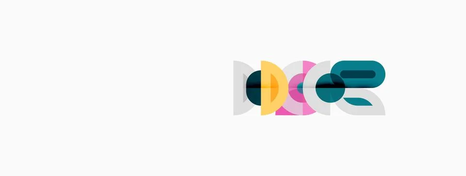 Abstract logo design features overlapping colorful circles, creating dynamic Stock Illustration