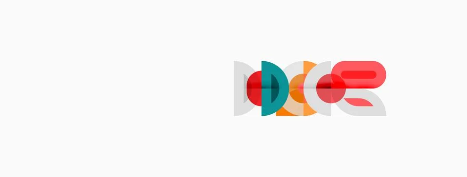 Abstract logo design features overlapping colorful shapes. Modern, minimalist Stock Illustration