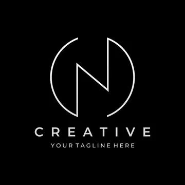 Abstract Logo design initial letter N geometric elements. Elegant, minimali.. Stock Illustration