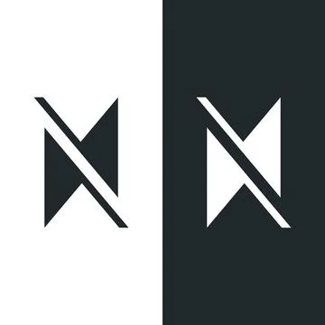 Abstract Logo design initial letter N geometric elements. Elegant, minimali.. 스톡 일러스트