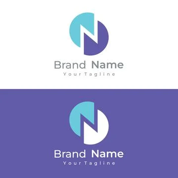 Abstract Logo design initial letter N geometric elements. Elegant, minimali.. Stock Illustration