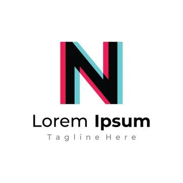Abstract Logo design initial letter N geometric elements. Elegant, minimali.. Stock Illustration