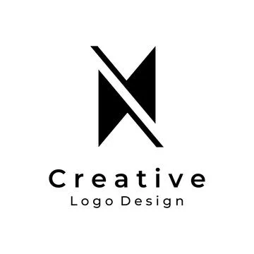 Abstract Logo design initial letter N geometric elements. Elegant, minimali.. Stock Illustration