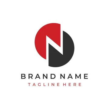 Abstract Logo design initial letter N geometric elements. Elegant, minimali.. Stock Illustration