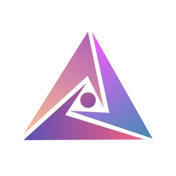 Abstract logo design. Logo triangle template. Vector triangle illustration. Icon Stock Illustration