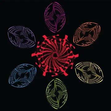 Abstract logo design of mandala Stock Illustration