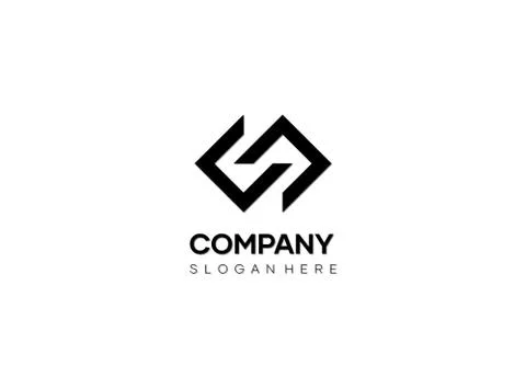Abstract logo design, modern minimal vector logo abstract symbol. Illustrazione stock