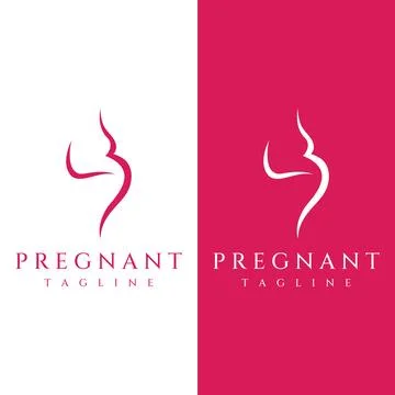 Abstract Logo design of mother or pregnant woman or baby. Logos for clinics.. Stock Illustration